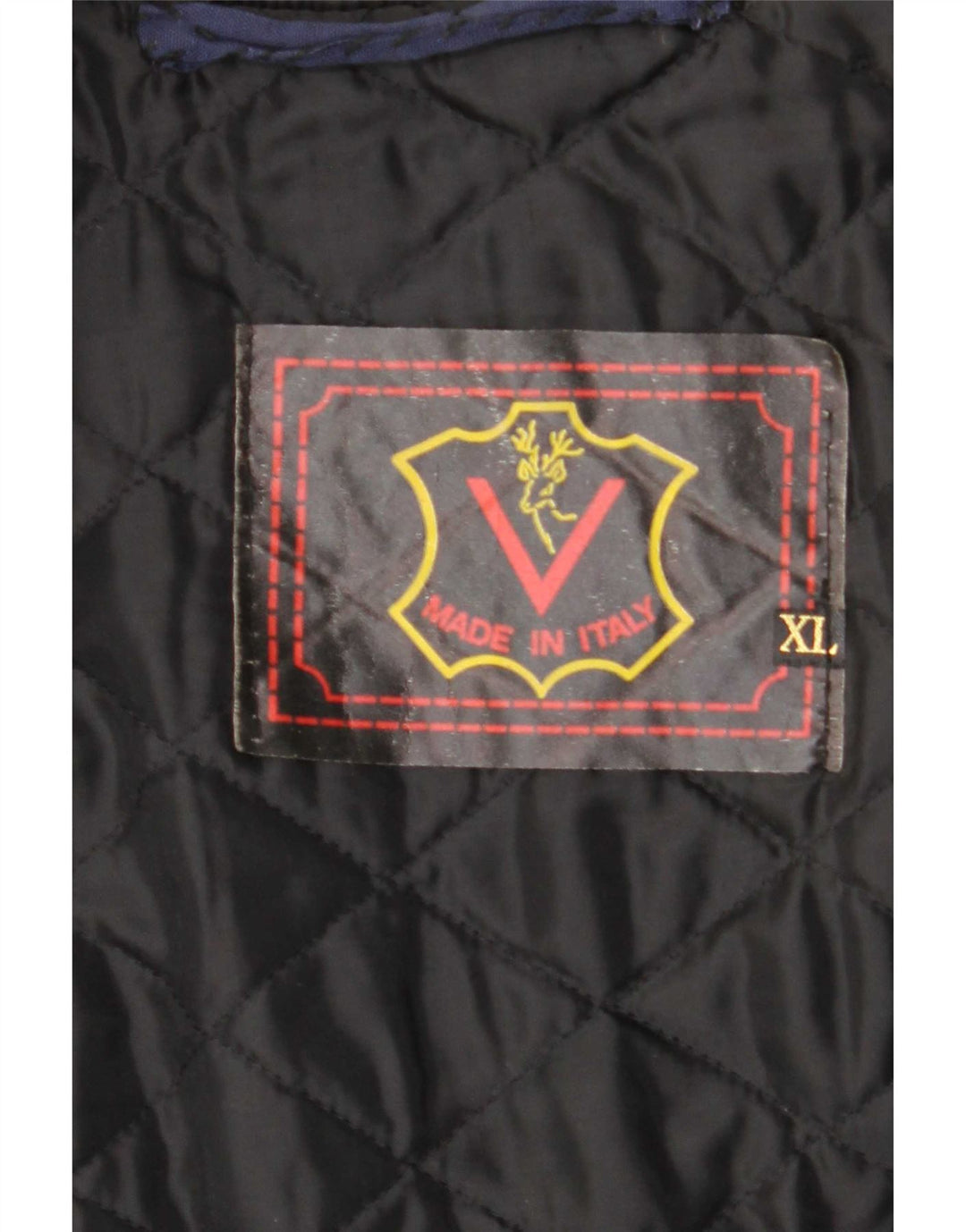 Jaqueta de couro masculina vintage UK 42 XL preta