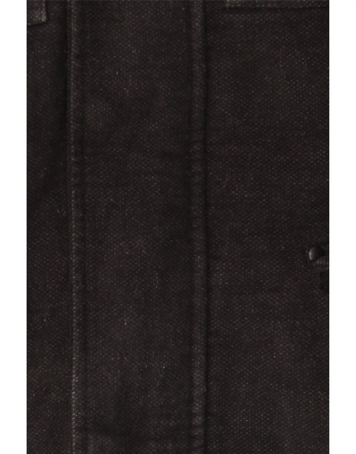 Casaco corta-vento masculino Marks & Spencer Reino Unido 36 pequeno algodão preto