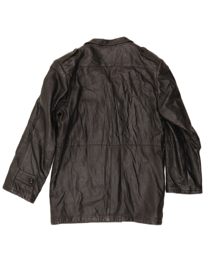 Jaqueta de couro masculina ANFOR IT 48 média preta