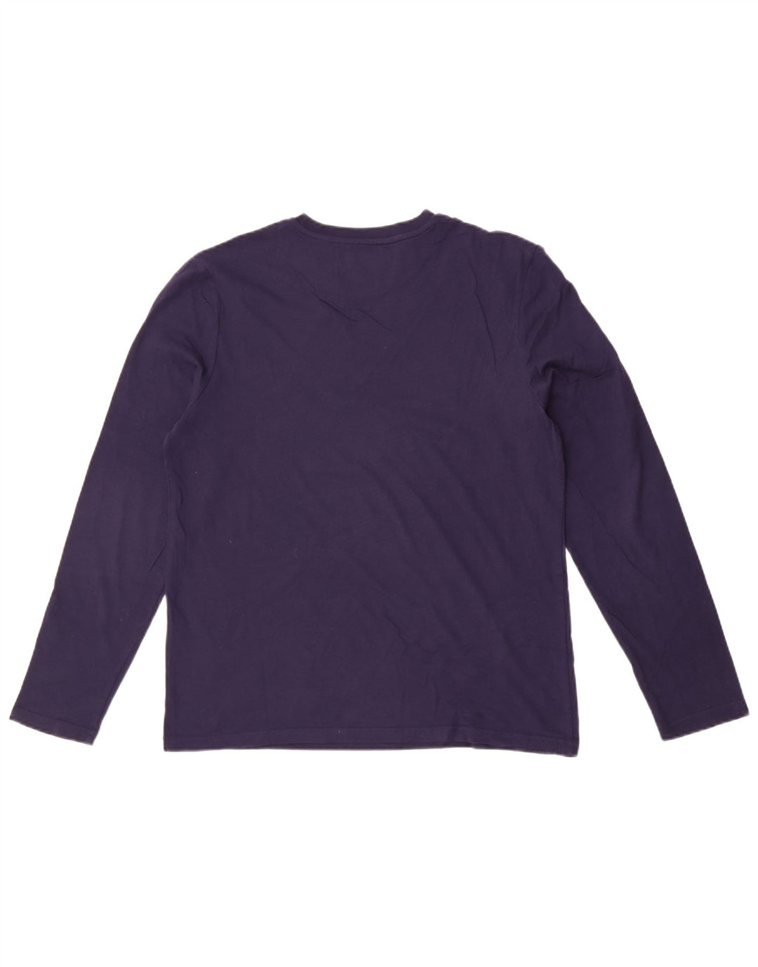 Lyle & Scott Camiseta masculina de manga comprida de algodão azul marinho médio
