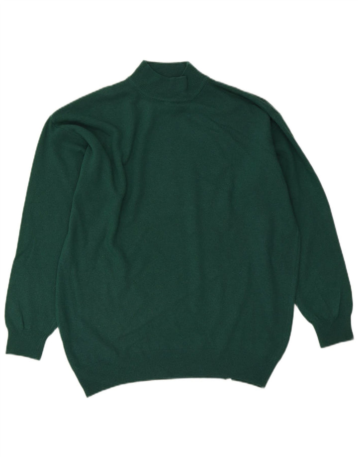 Suéter masculino Sisley com gola tartaruga grande verde