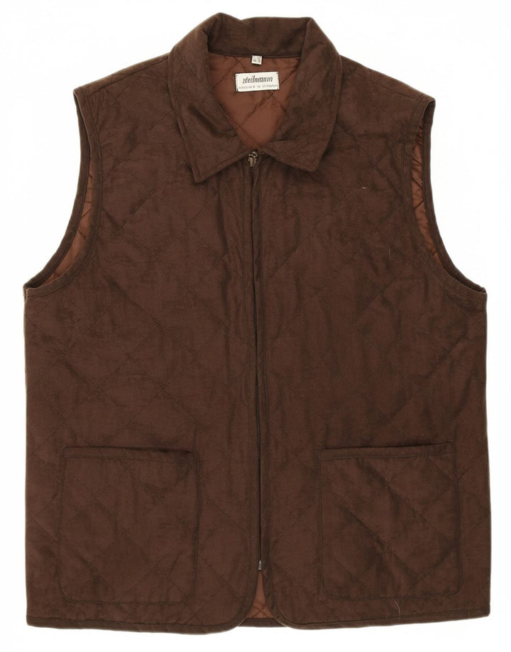 Colete acolchoado feminino STEILMANN UK 12 poliéster marrom médio