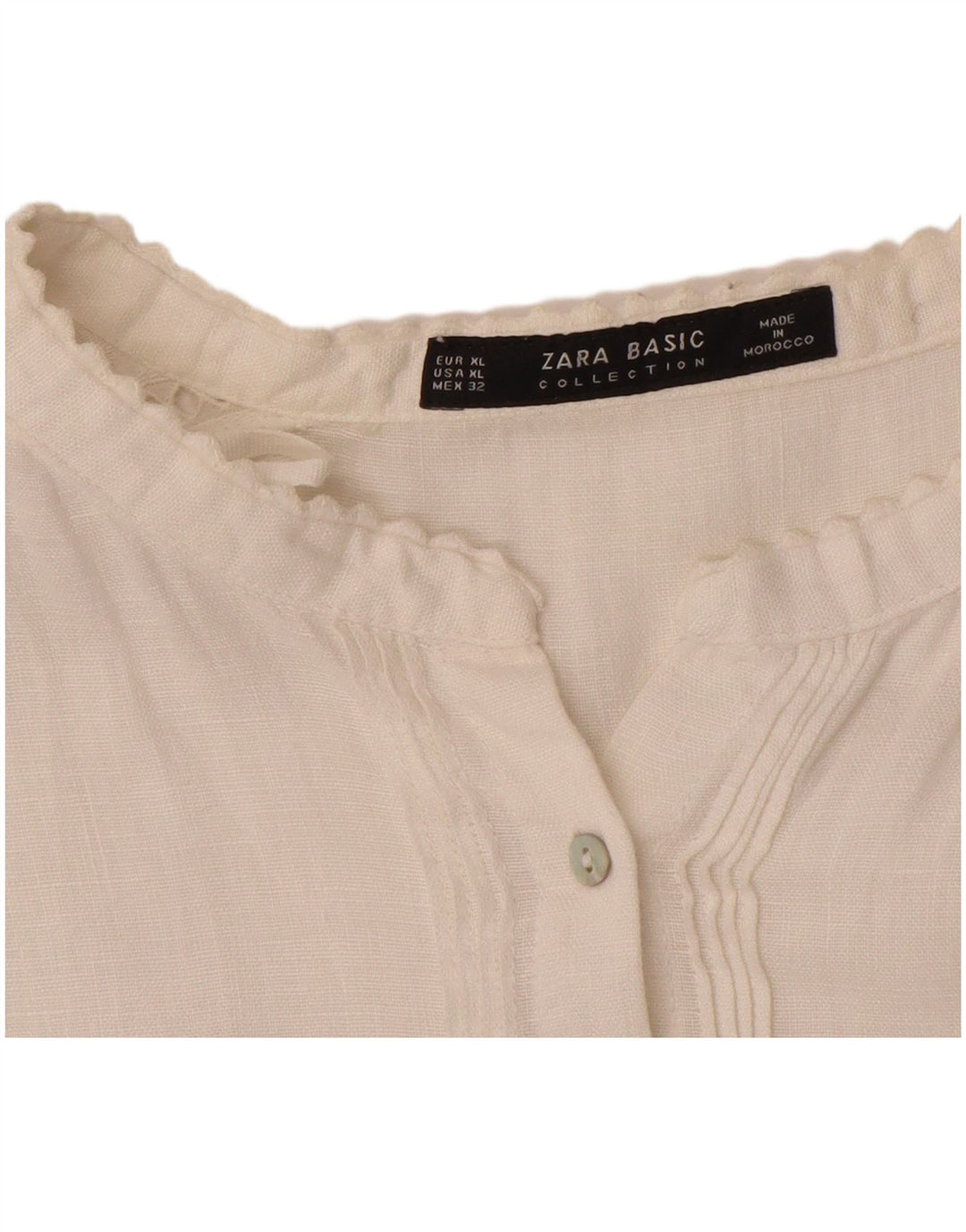Blusa camisa feminina Zara UK 18 XL branca
