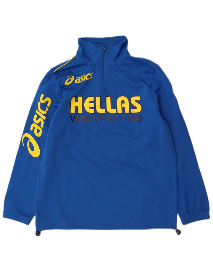 Asics Boys HELLAS VERONA Graphic Pullover Treino Top 11-12 Anos Azul