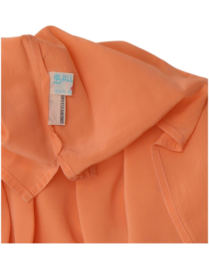 Blusa feminina sem mangas BALLOON Reino Unido 14 seda laranja média
