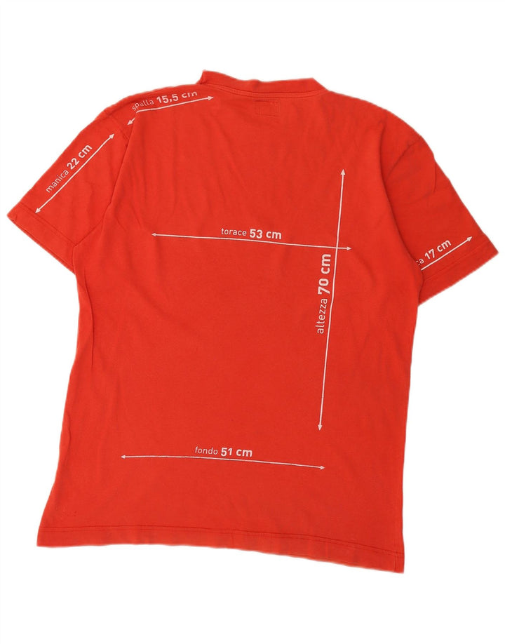 Camiseta masculina Rifle com estampa gráfica grande de algodão vermelho