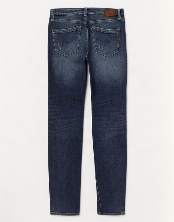 Replay Jeans Slim Feminino W26 L32 Azul Algodão