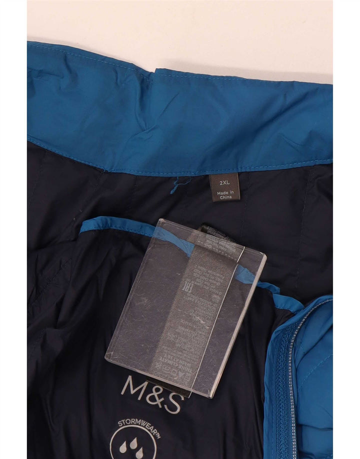 Colete acolchoado masculino Marks & Spencer UK 44 2XL azul poliamida