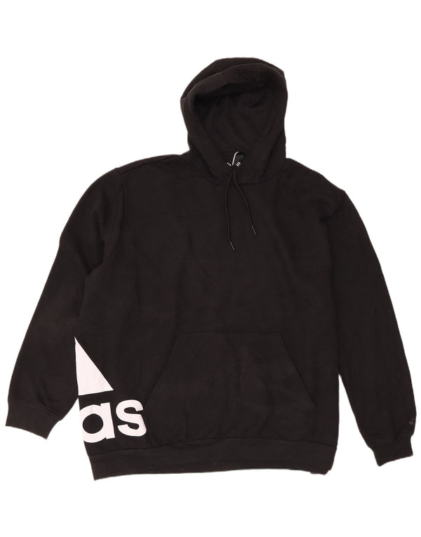 Adidas masculino gráfico solto ajuste moletom com capuz XL algodão preto