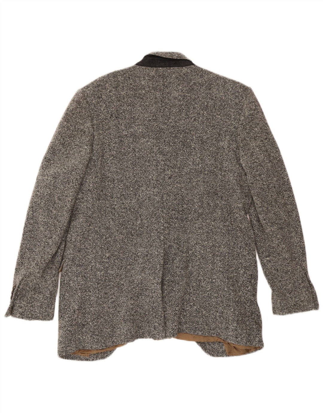 Jaqueta Blazer masculina Dolce & Gabbana com 1 botão IT 52 XL lã manchada cinza