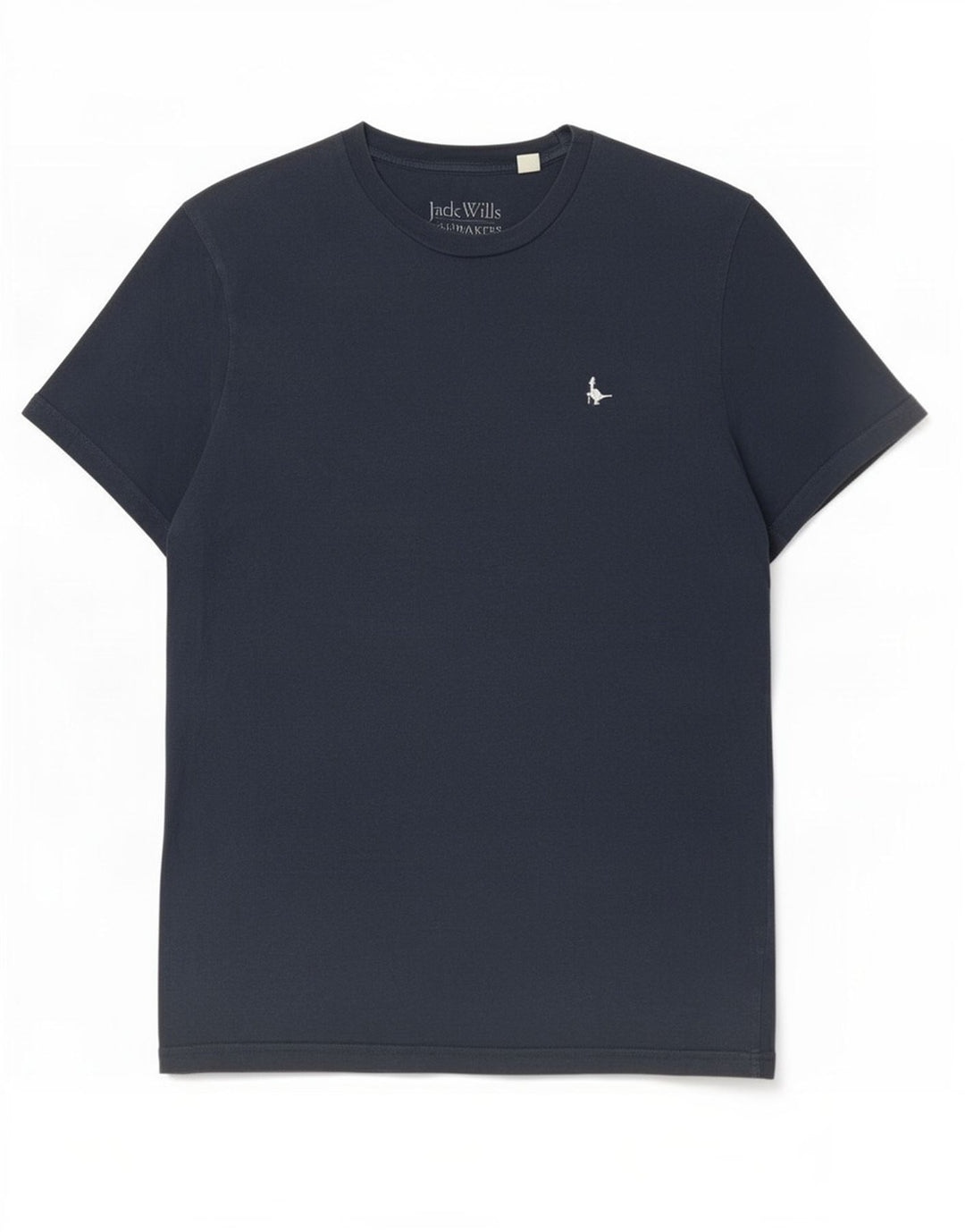 Camiseta masculina Jack Wills top pequeno algodão azul marinho