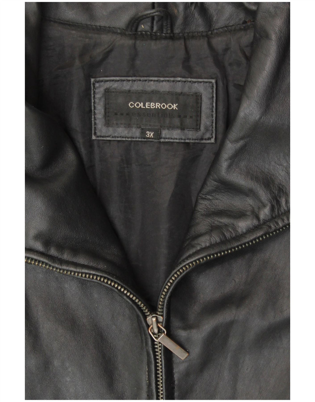 Jaqueta de couro feminina Colebrook UK 22 3XL couro preto