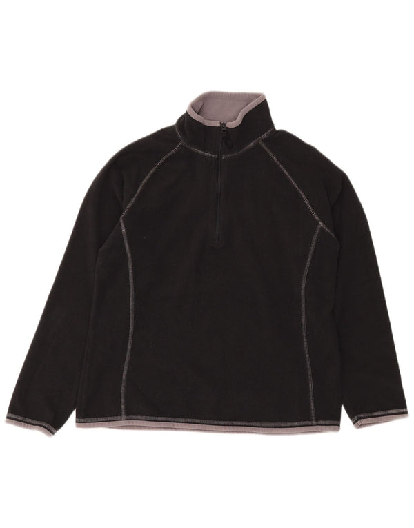 Suéter de lã feminino Mountain Warehouse com zíper e gola UK 14 grande preto
