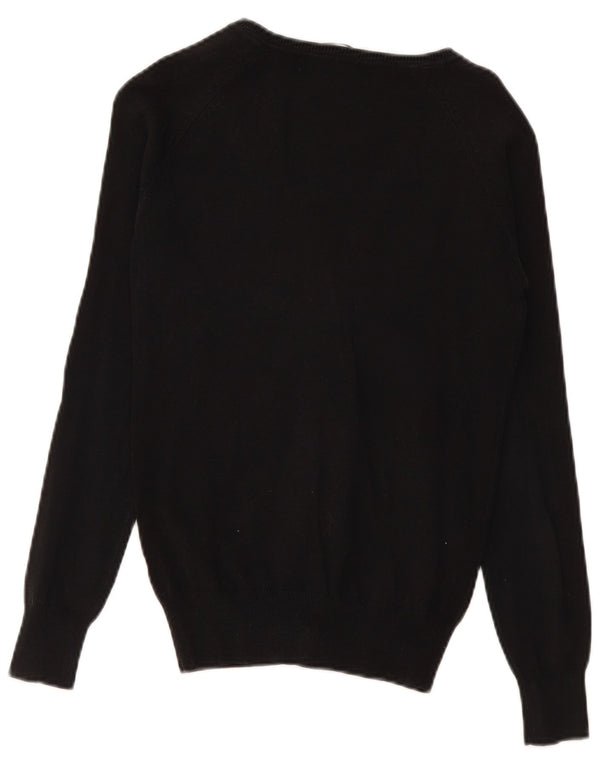 Suéter cardigã feminino Zara Reino Unido 12 algodão preto médio