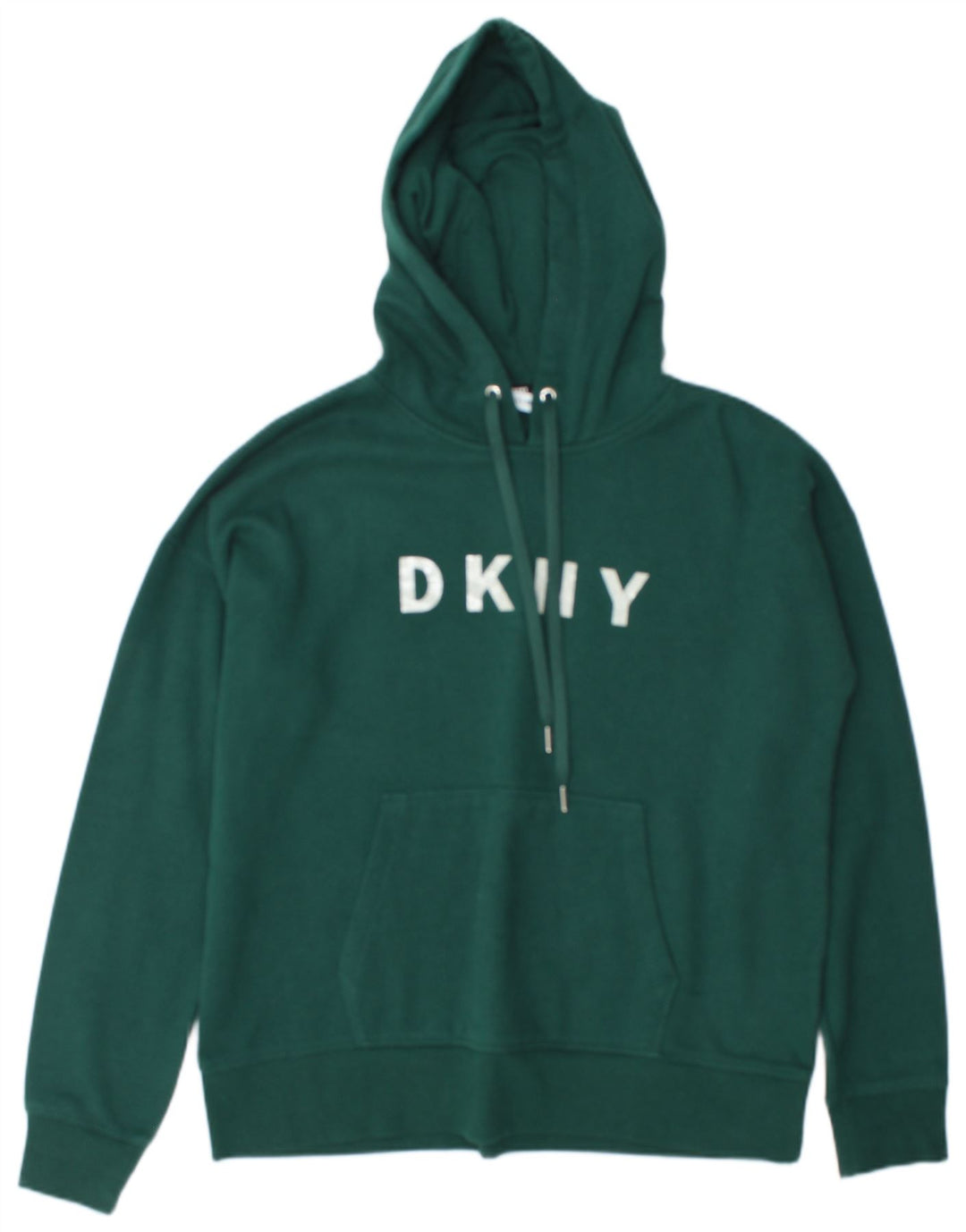 Suéter com capuz gráfico masculino Dkny médio algodão verde