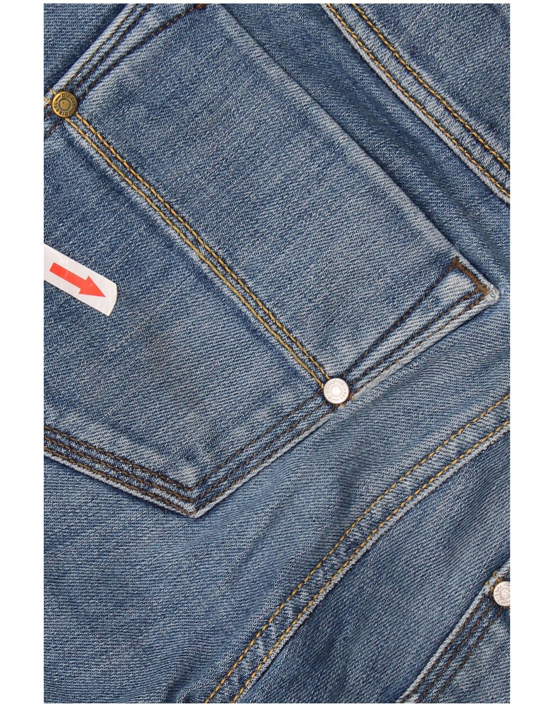 DIESEL Calça jeans feminina Reckfly reta W29 L32 algodão azul