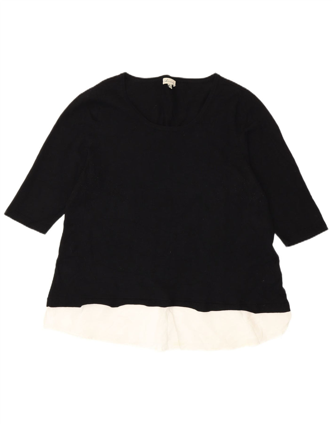 Blusa feminina Autograph da Marks & Spencer Reino Unido 14 bloco colorido preto médio