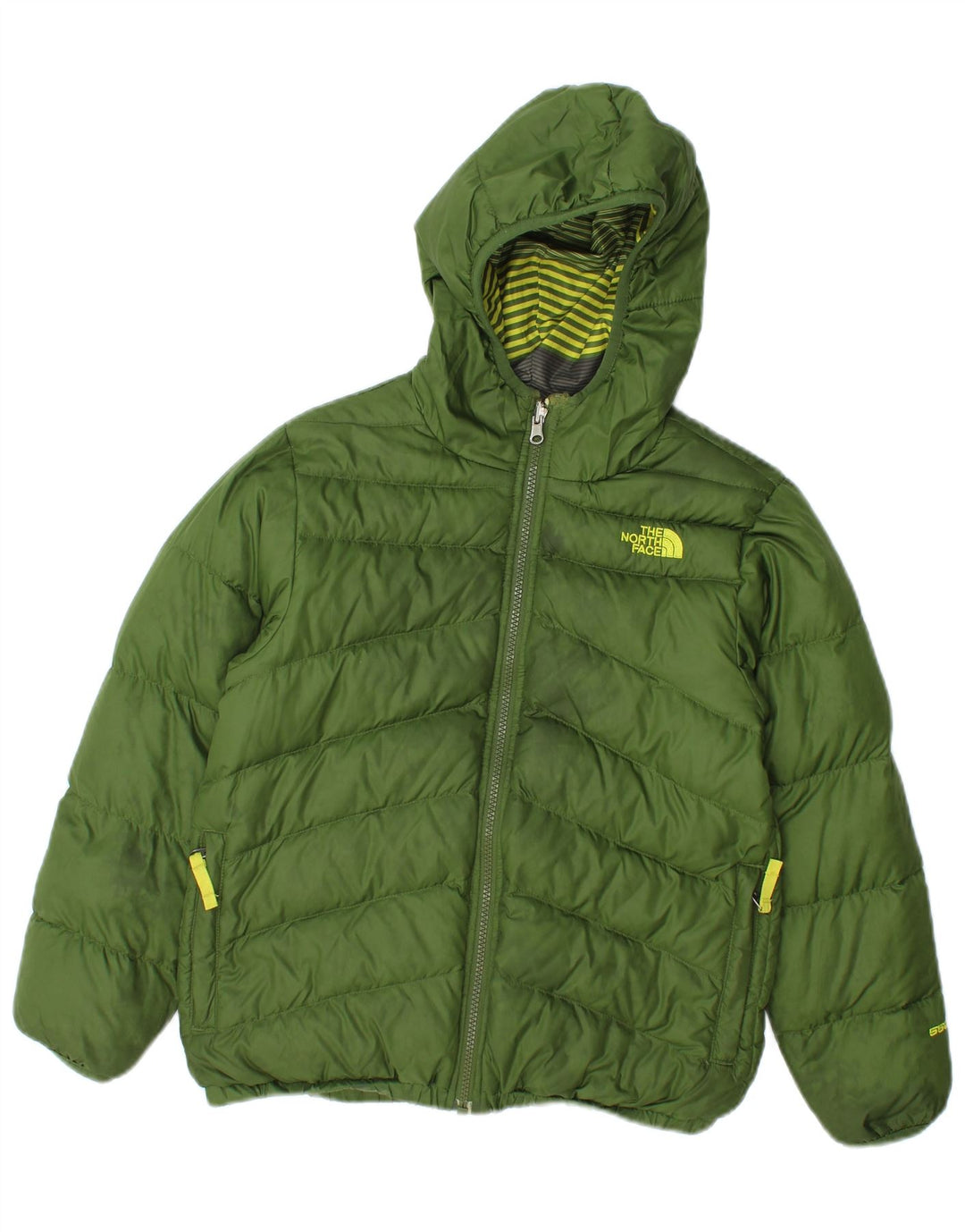 Casaco reversível com capuz The North Face Boys 10-11 anos verde médio