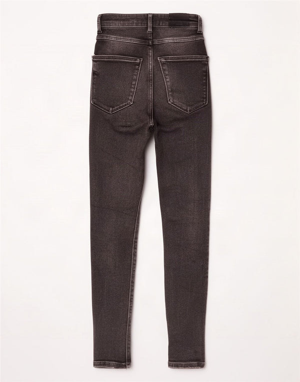 Calça jeans skinny feminina Zara EU 34 2XS W24 L26 algodão preto