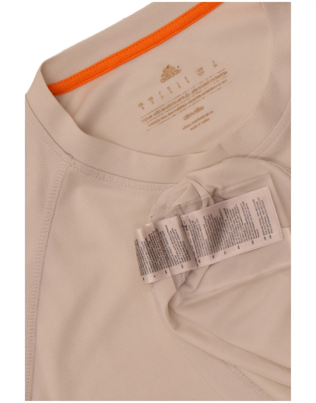 Adidas Mens Climalite Camiseta Top Pequeno Poliéster Branco