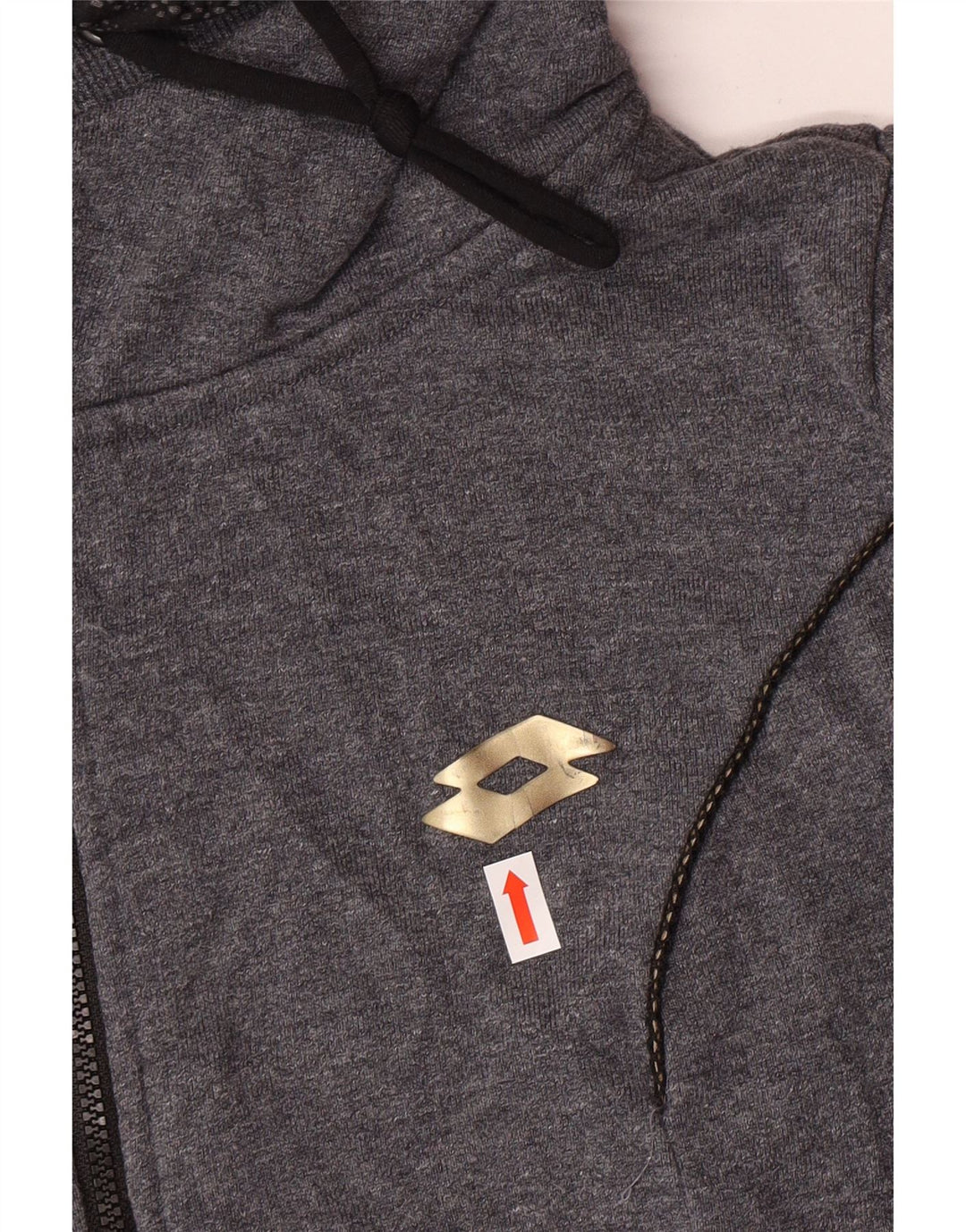 Suéter feminino com capuz e zíper LOTTO Reino Unido 16 grande cinza