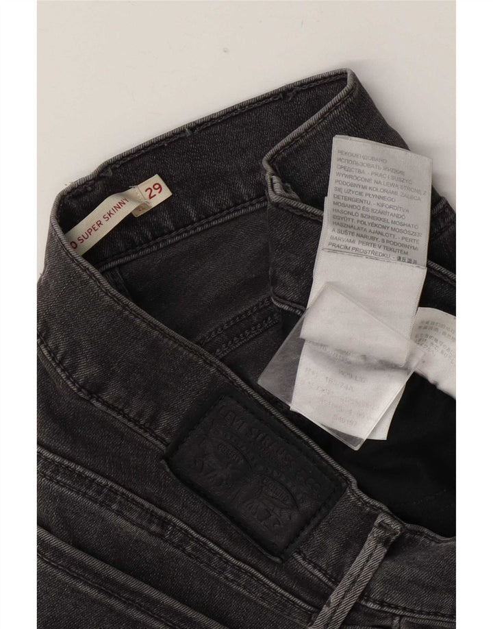 Calça jeans feminina Levi's 710 Super Skinny W29 L32 cinza algodão