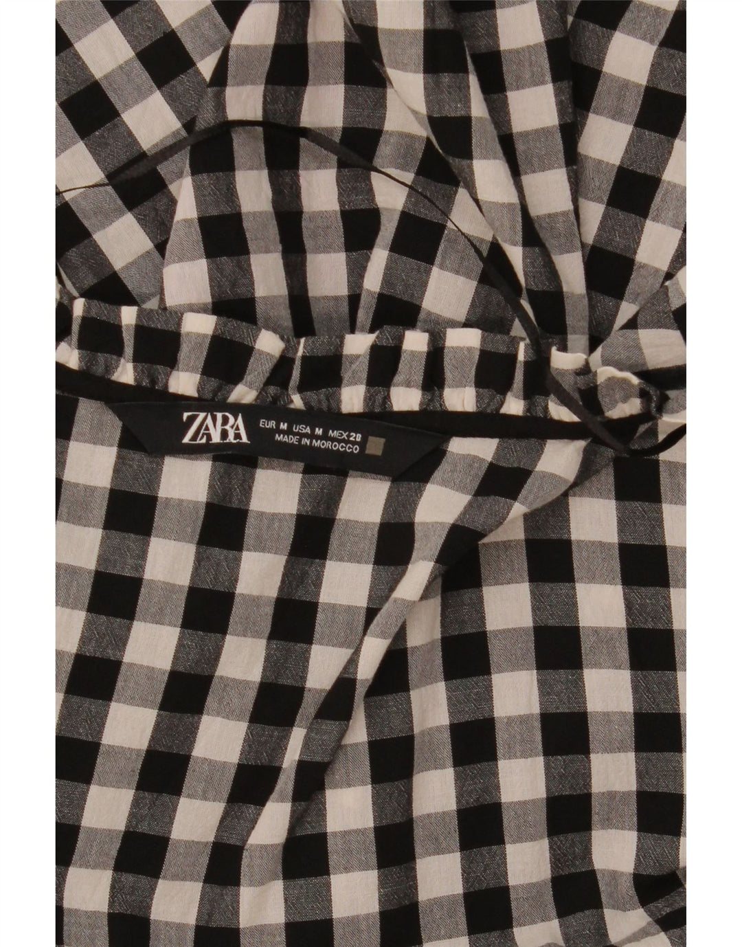 Vestido feminino Zara A-Line UK 14 médio preto guingão