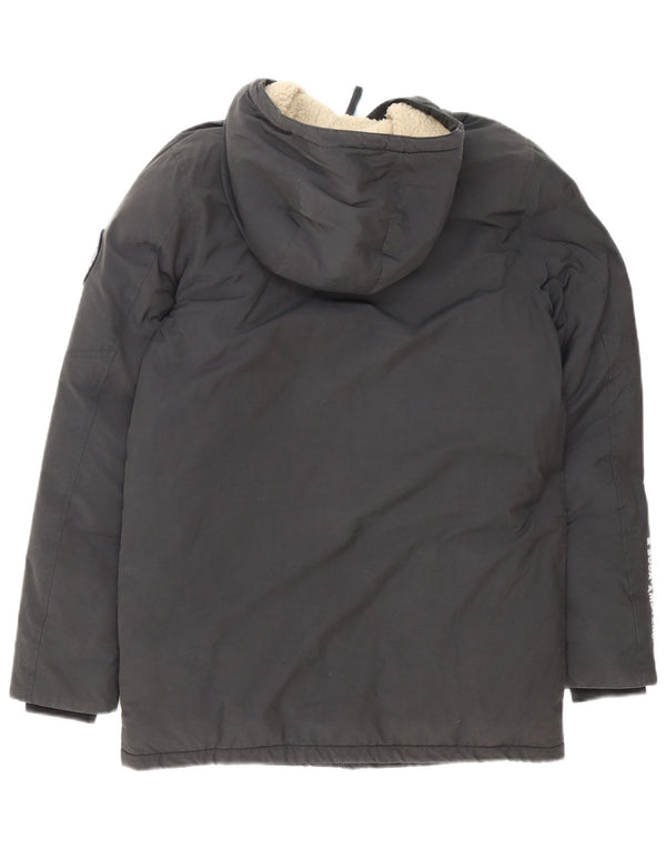 Jaqueta acolchoada com capuz Scotch & Soda Boys 15-16 anos poliéster cinza