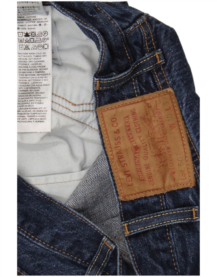 Levi's Masculino 501 Straight Jeans W40 L32 Azul Algodão