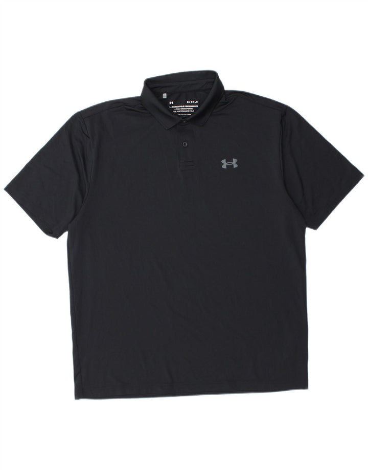 Camisa polo masculina UNDER ARMOUR grande poliéster preto