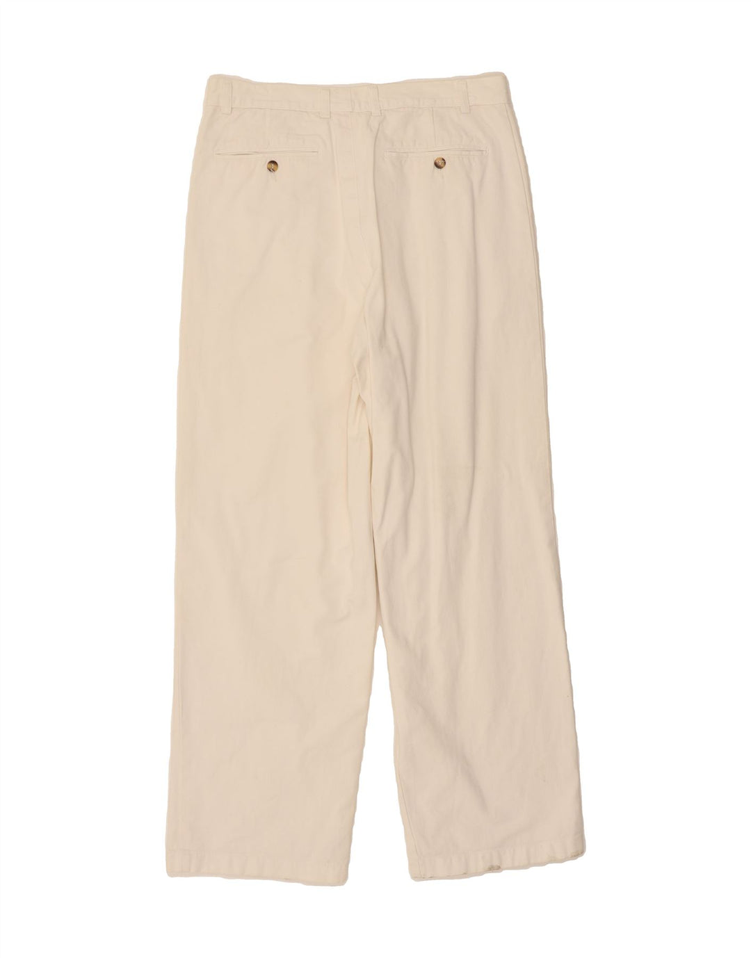 SLAM Womens Straight Suit Trousers XL W34 L31 White Cotton Vintage Slam and Second-Hand Slam from Messina Hembry 