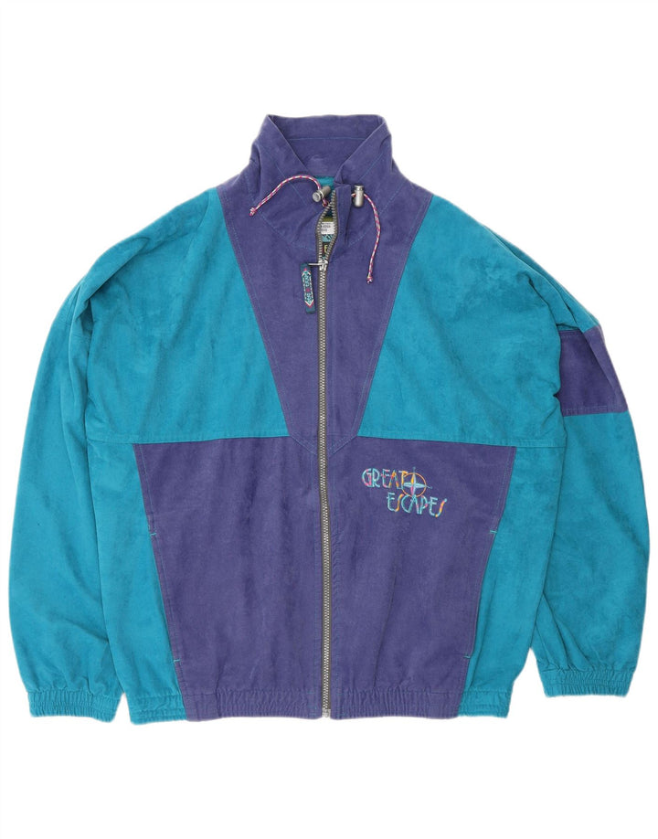 Jaqueta masculina de agasalho Great Escapes IT 48 azul médio colorblock