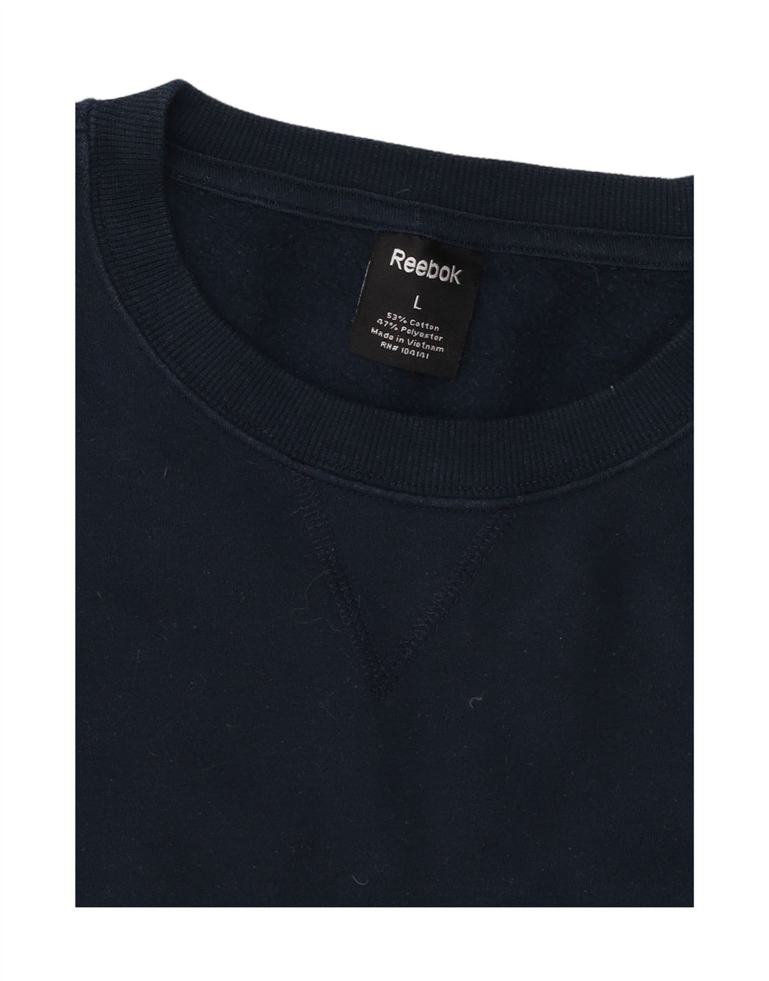 REEBOK moletom masculino jumper grande algodão azul marinho