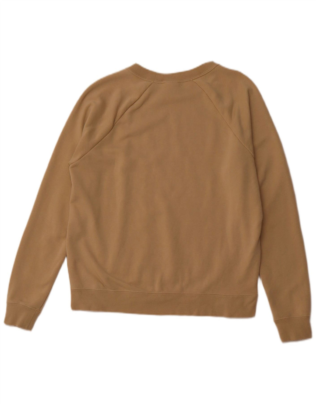 NIKE Womens Sweatshirt Jumper UK 14 Médio Bege Algodão