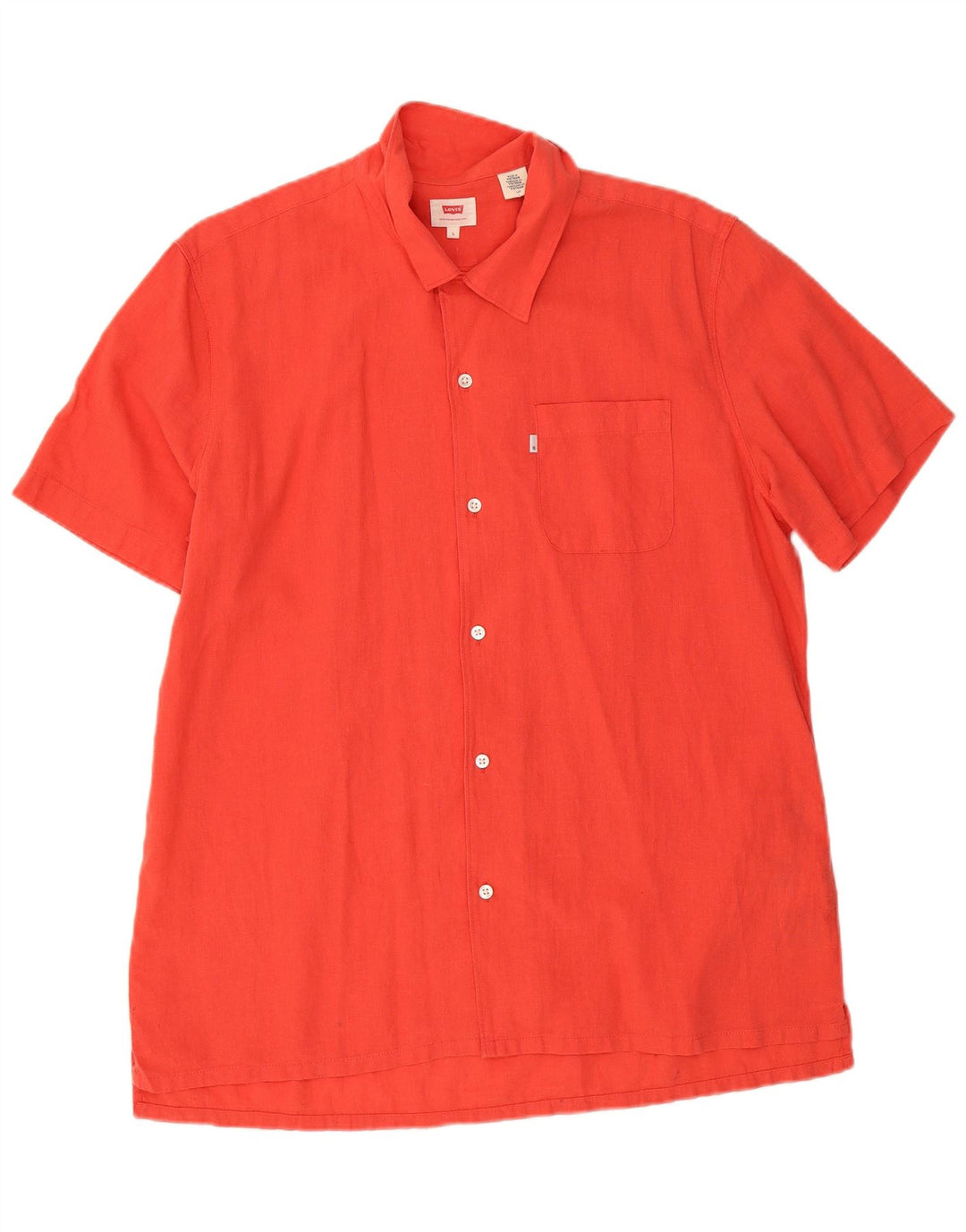 Camisa masculina de manga curta Levi's grande linho vermelho