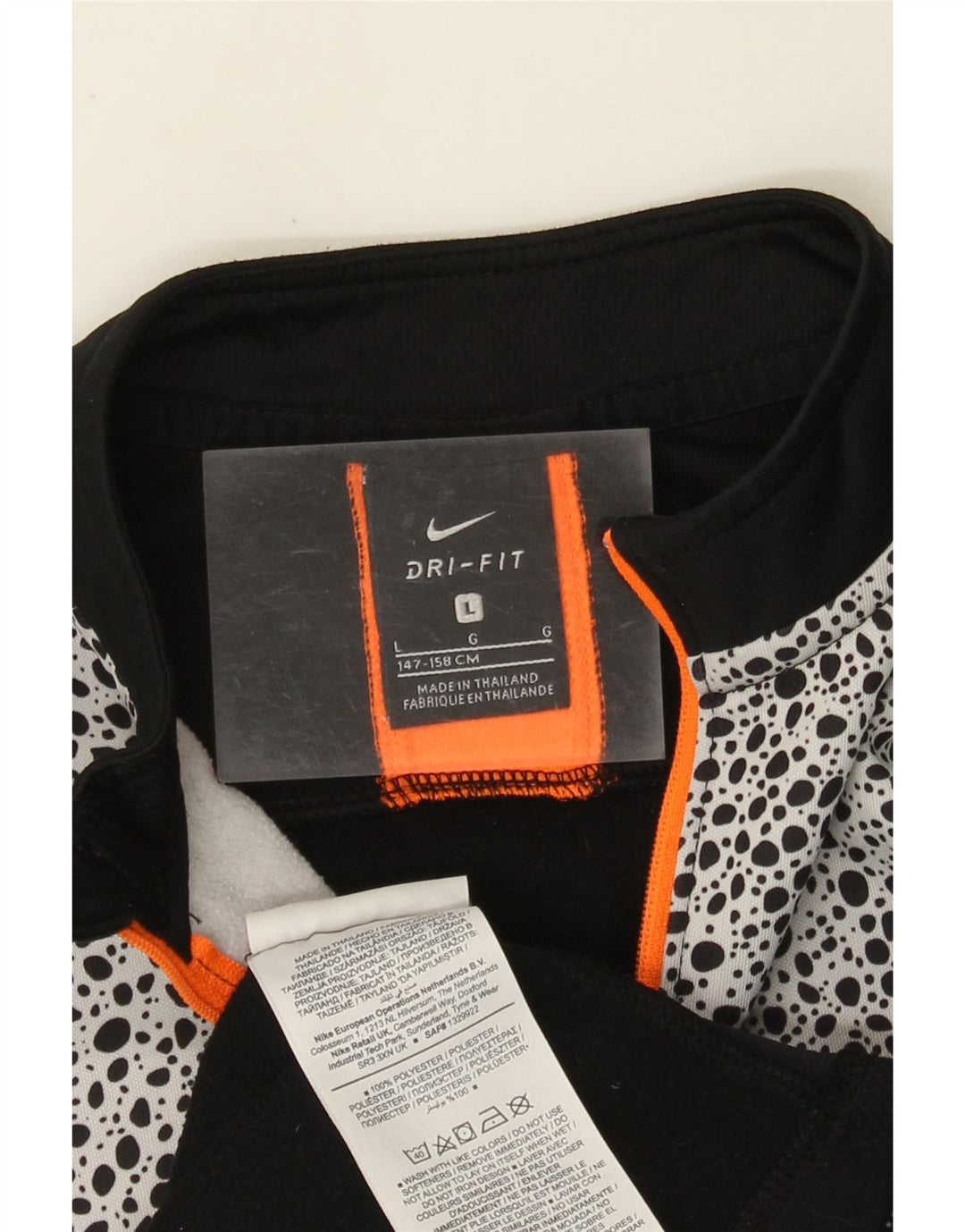 NIKE Boys Graphic Pullover Treino Top 12-13 Anos Grande Preto Manchado