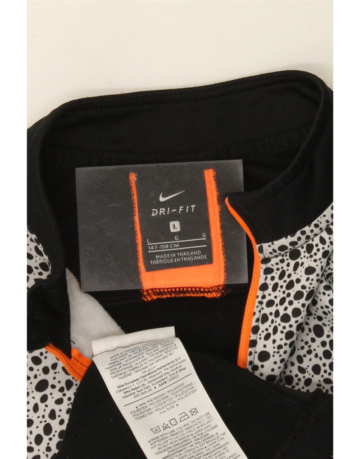 NIKE Boys Graphic Pullover Treino Top 12-13 Anos Grande Preto Manchado