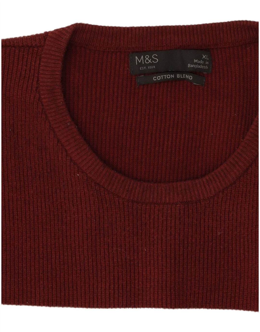 Suéter masculino Marks & Spencer com gola redonda XL algodão azul marinho