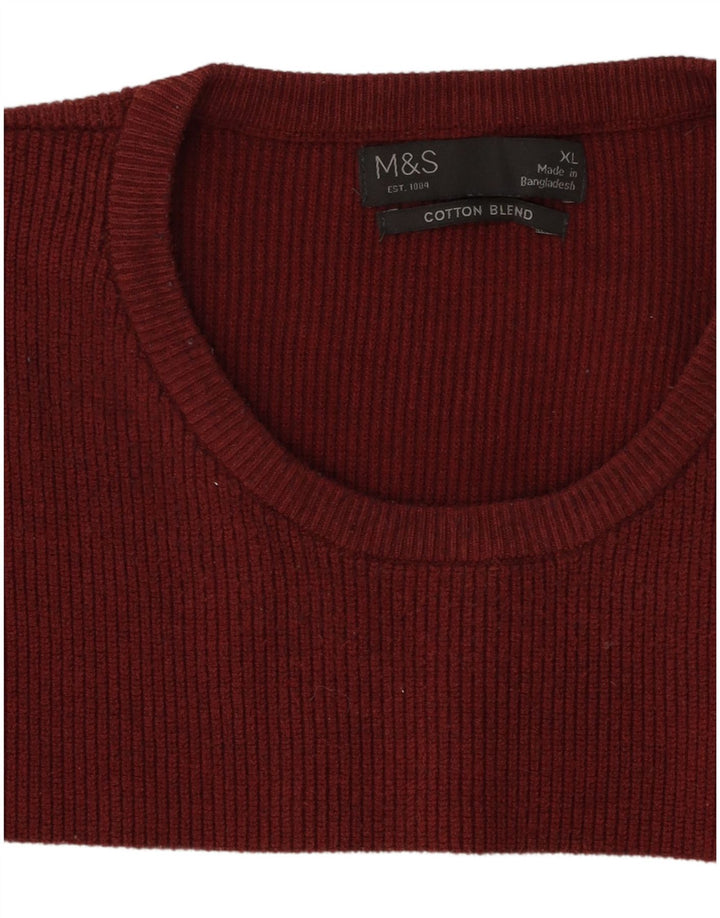 Suéter masculino Marks & Spencer com gola redonda XL algodão azul marinho
