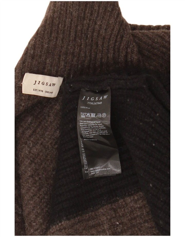 Jigsaw Poncho Jumper feminino tamanho único cinza colorblock lã