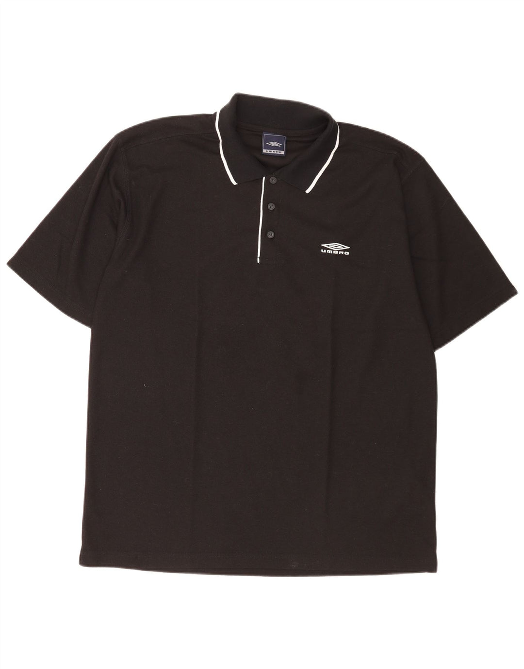Camisa polo masculina Umbro grande poliéster preto
