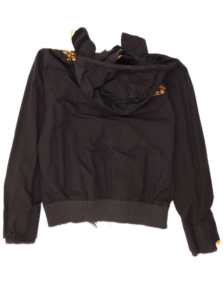 Jaqueta bomber com capuz feminina Superdry Windbomber UK 20 2XL poliéster preto