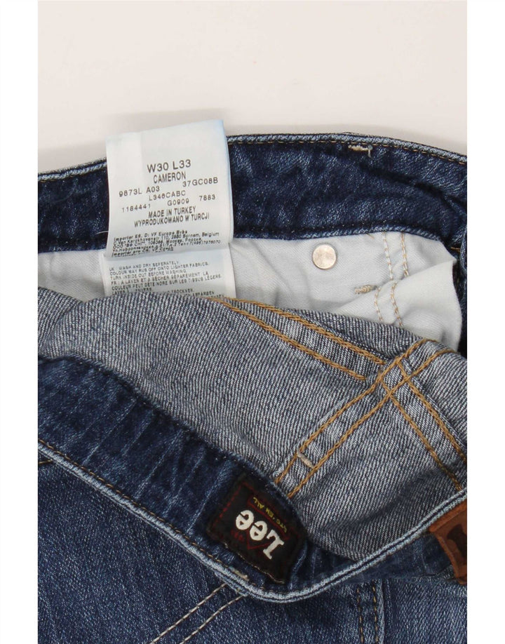 Lee Mens Cameron Straight Jeans W30 L29 Azul Algodão