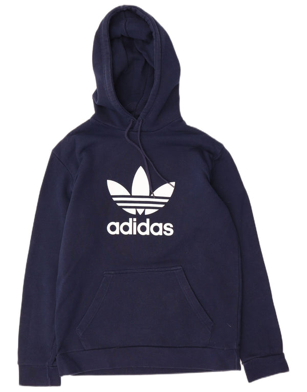 Adidas masculino gráfico moletom com capuz médio algodão azul marinho