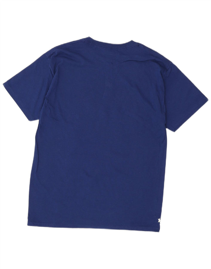 Camiseta gráfica masculina CHAMPION Top médio algodão azul marinho