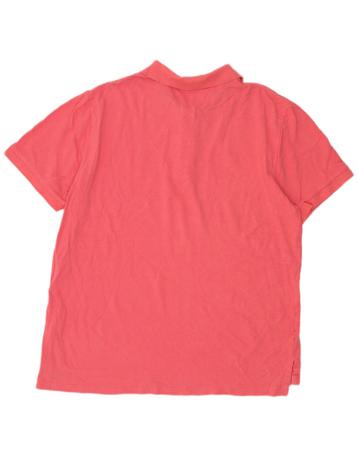 Camisa polo masculina EDDIE BAUER grande algodão rosa