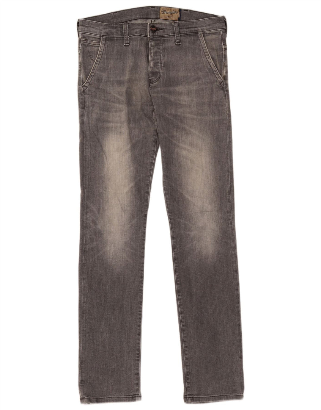 Wrangler Masculino Spencer Slim Jeans W30 L34 Cinza Algodão