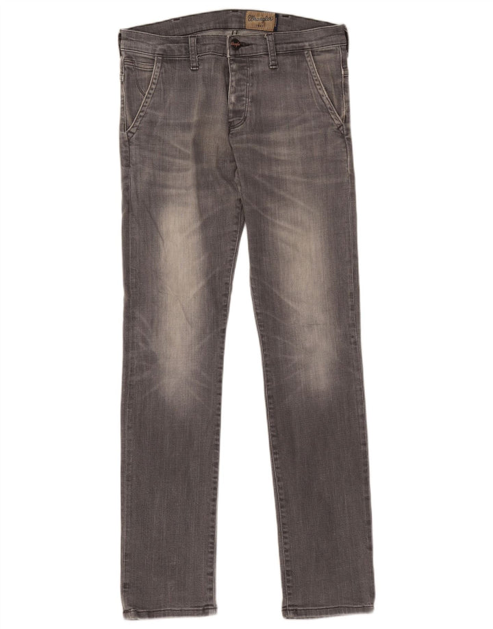 Wrangler Masculino Spencer Slim Jeans W30 L34 Cinza Algodão