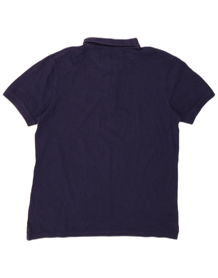 Camisa polo masculina LYLE & SCOTT de algodão azul marinho médio