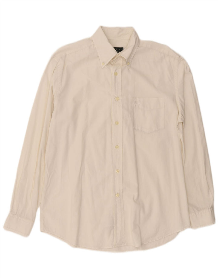 Camisa masculina Fred Perry grande algodão branco